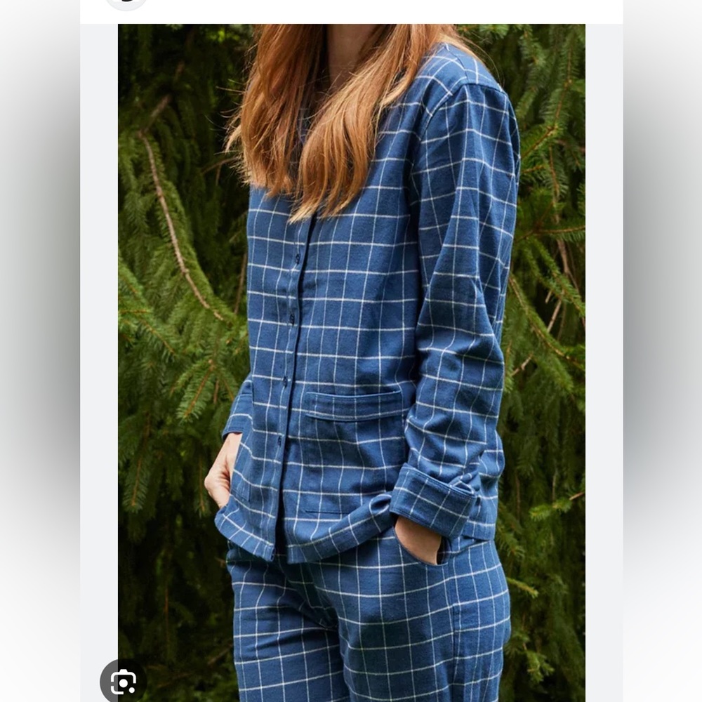 NWOT Lake flannel windowpane pajama |M